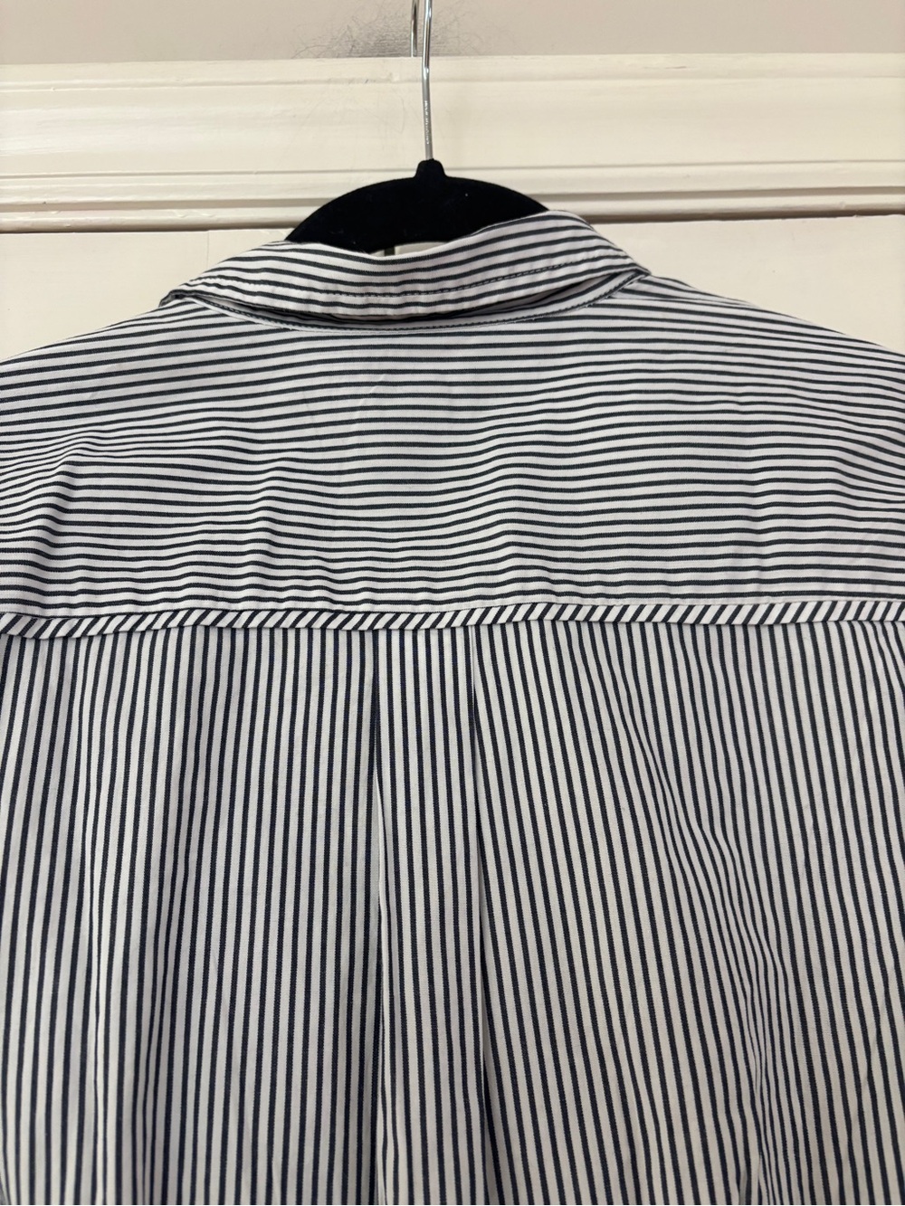 NEW J. Crew Striped Button Up Front Shirtdress Belt Waist Tie Navy White Size 4 - Picture 13 of 14
